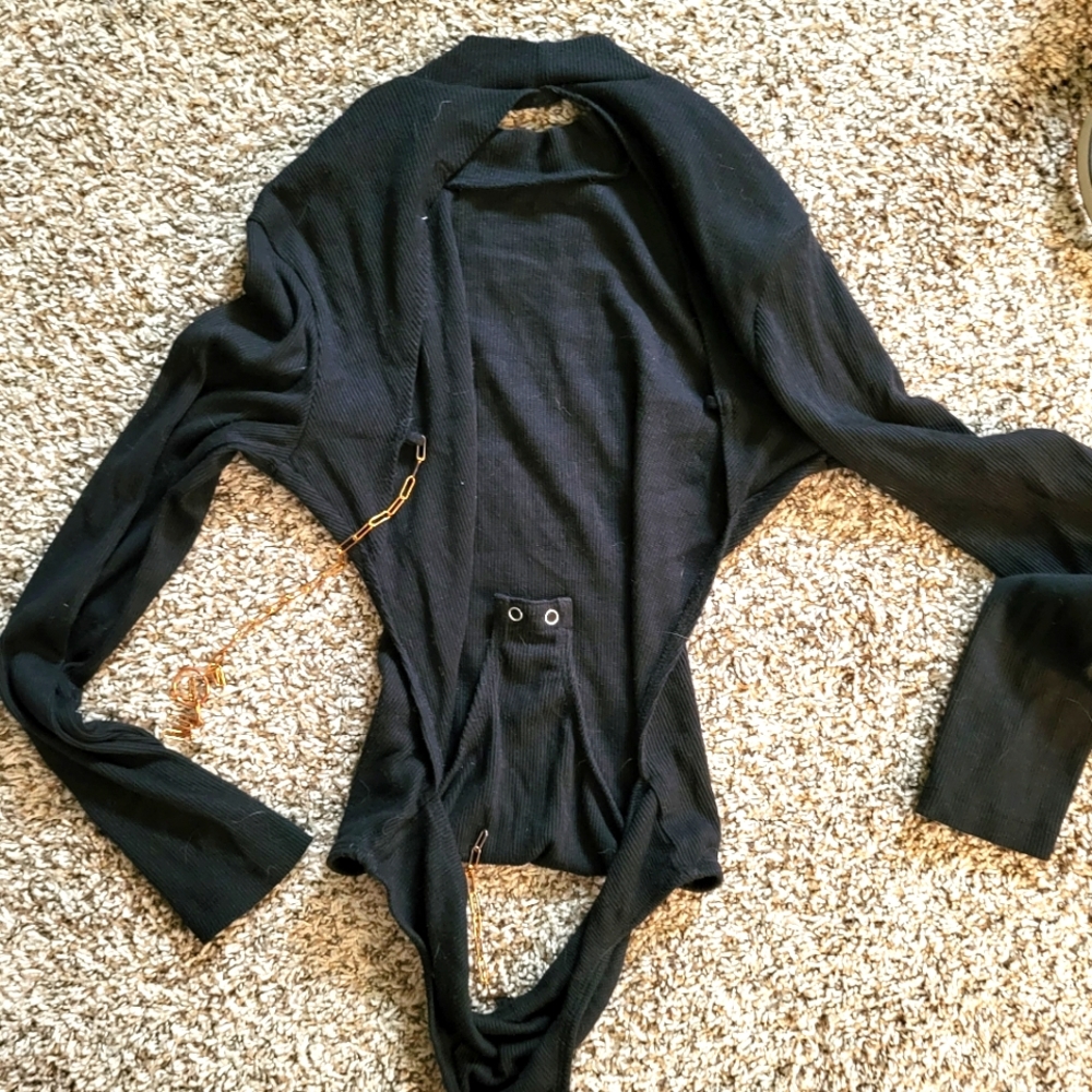 Rue 21 Medium Black Bodysuit
